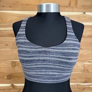 Lululemon Lululemon 50 Reps Sports Bra Gray Striped Racerback Yoga Size 6